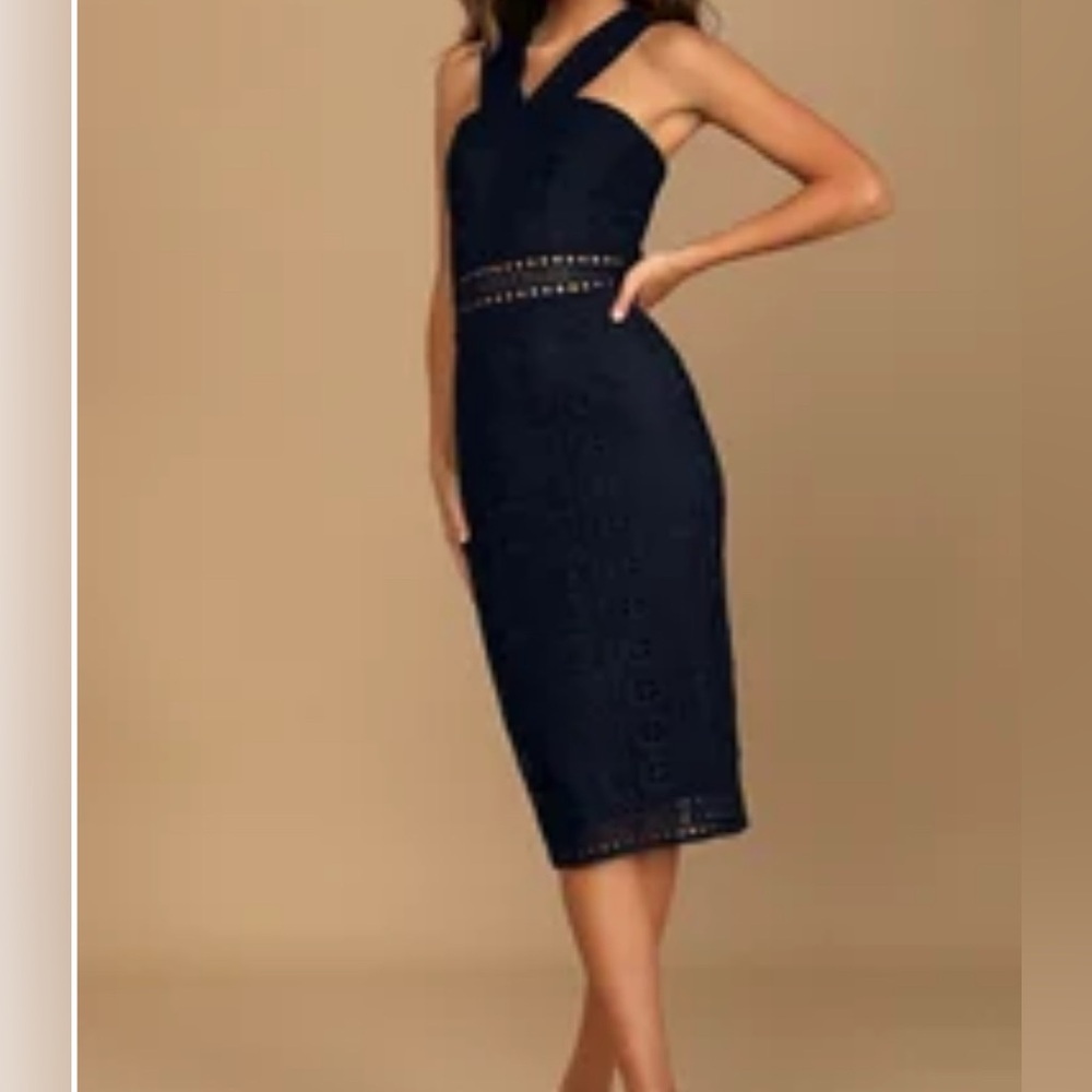 Lulus navy dress brand new